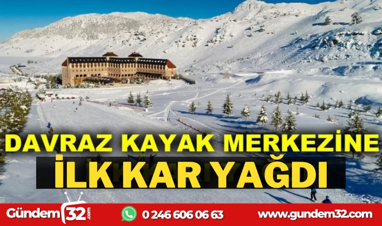 DAVRAZ KAYAK MERKEZİNE İLK KARI YAĞDI