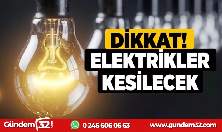 ISPARTADA ELEKTRİKLER KESİLECEK