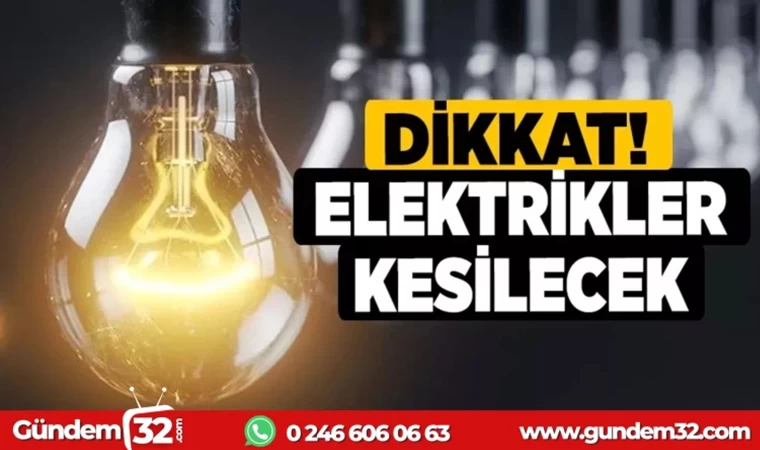 YARIN 3 YERDE ELEKTRİK KESİNTİSİ