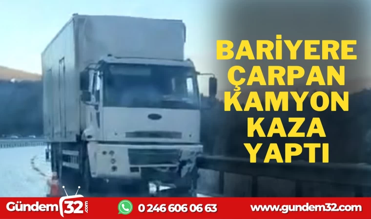 KONTROLÜ KAYBETTİ BARİYERE ÇARPTI