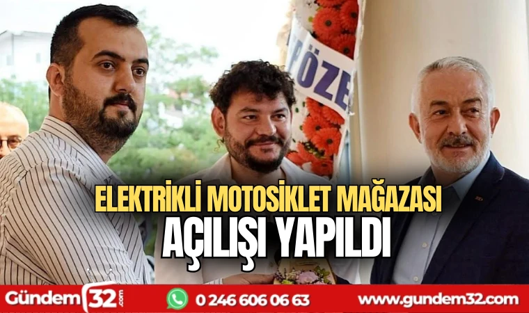 Elektrikli motosiklet mağazası açılışı yapıldı