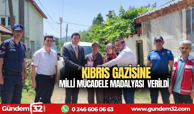 Kıbrıs Gazisine Milli Mücadele Madalyası verildi