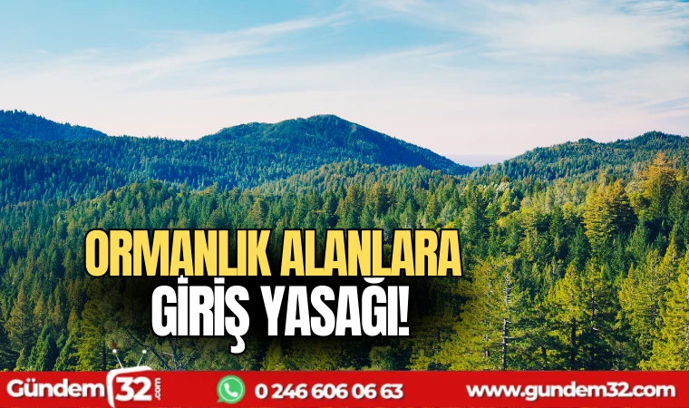 Ormanlık alanlara giriş yasağı