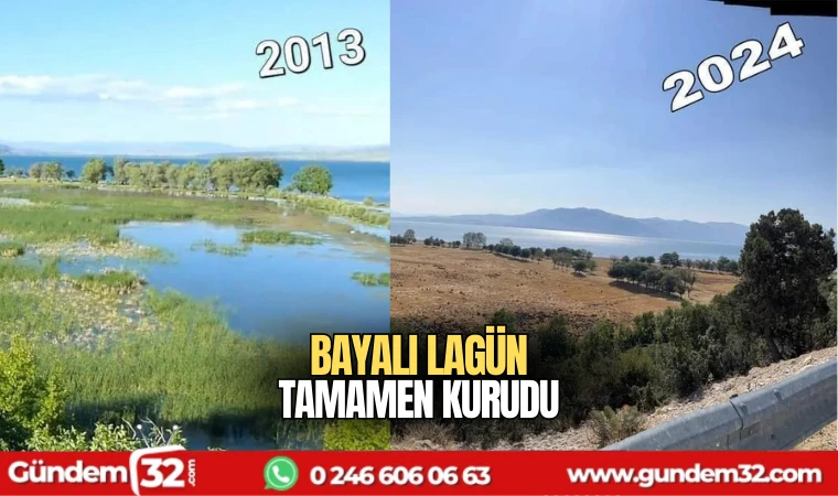 Boyalı Lagün tamamen kurudu