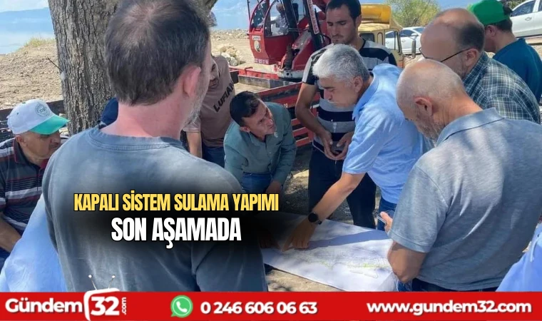 Kapalı sistem sulama yapımı son aşamada