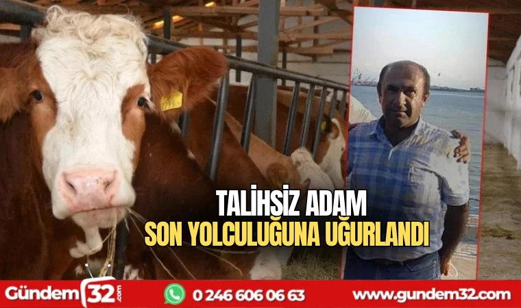 Talihsiz adam son yolculuğuna uğurlandı