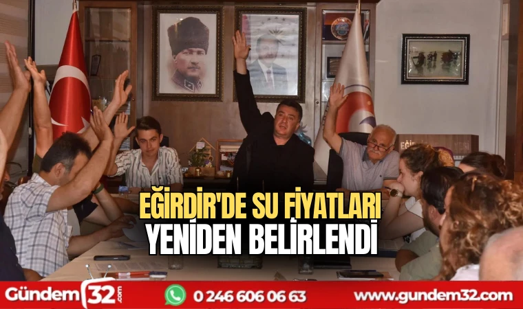 Eğirdir'de su fiyatları yeniden belirlendi