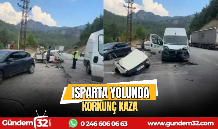 Isparta'da korkunç kaza