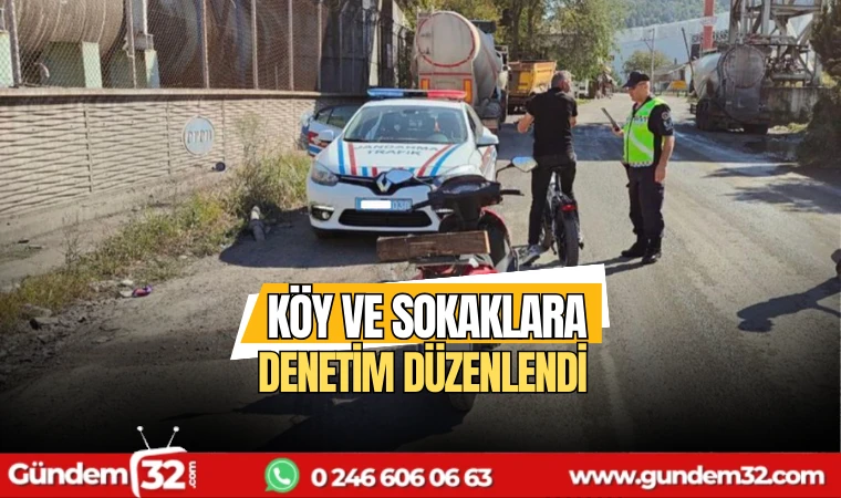 Jandarma köy ve sokaklarda denetim düzenledi