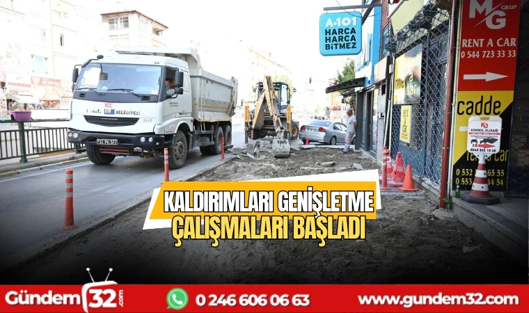 Kaldırımları genişletme çalışmaları başladı