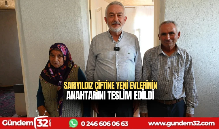 Sarıyıldız çiftine yeni evlerinin anahtarını teslim edildi