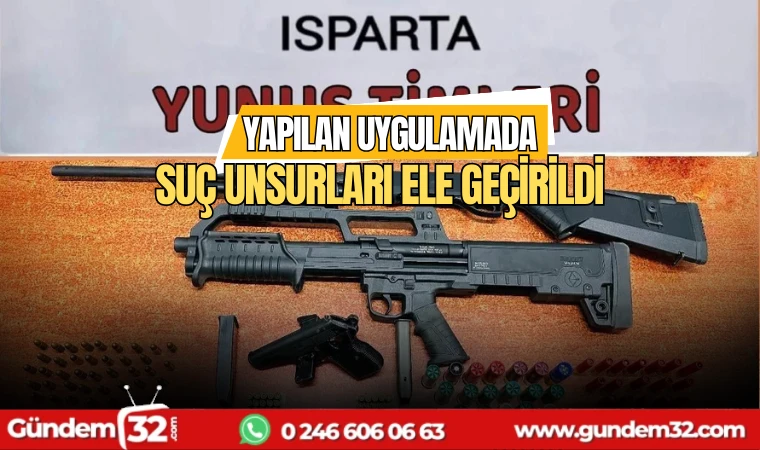 Yapılan uygulamada suç unsurları ele geçirildi