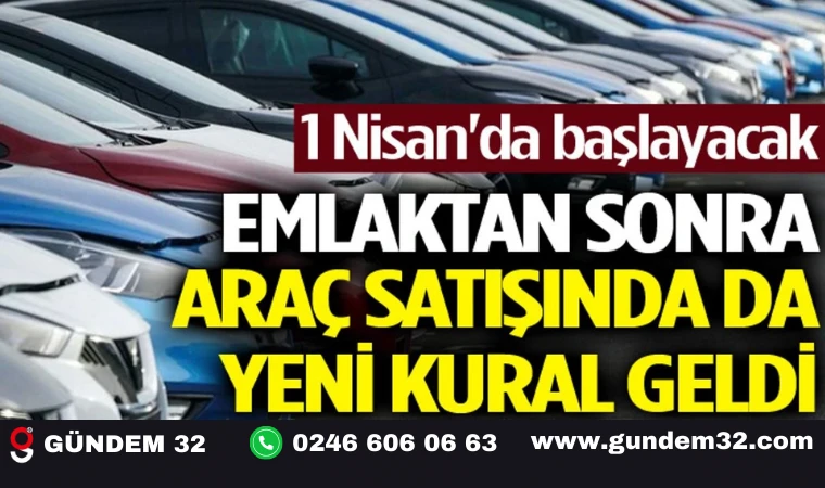 Emlaktan sonra o sektör için de geçerli olacak