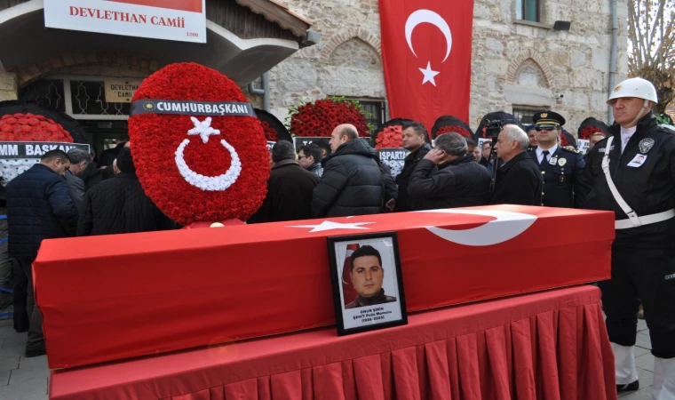 Şehit Polis Memuru Onur Şirin, Isparta'da son yolculuğuna uğurlandı