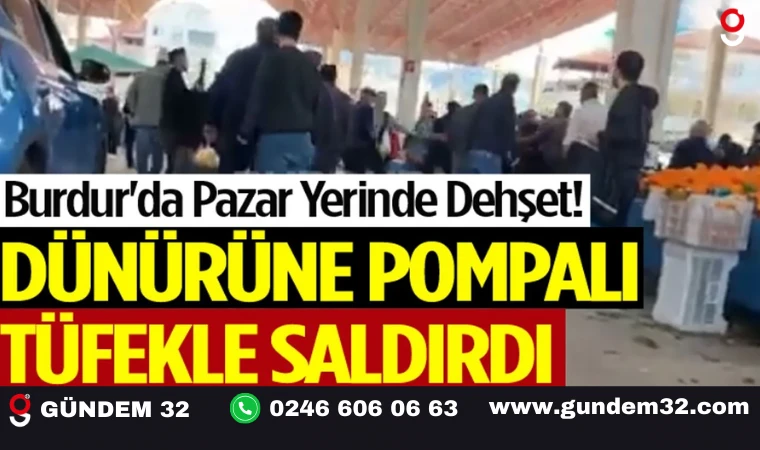 Pazar Yerinde Dünürüne Pompalı Tüfekle Saldırdı!