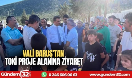 Vali Baruş'tan TOKİ proje alanına ziyaret