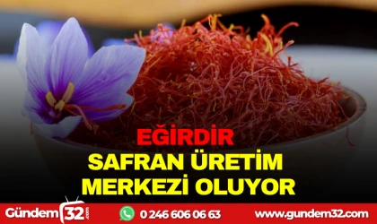 EĞİRDİR SAFRAN ÜRETİM MERKEZİ OLUYOR