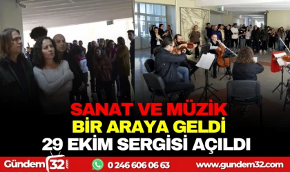 SANAT VE MÜZİK BİR ARAYA GELDİ: 29 EKİM SERGİSİ AÇILDI